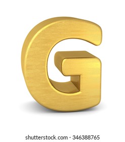 3d Letter G Gold