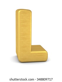 3d Letter L Gold