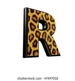 3d Letter Panther Skin Texture R Stock Illustration 47497018 | Shutterstock