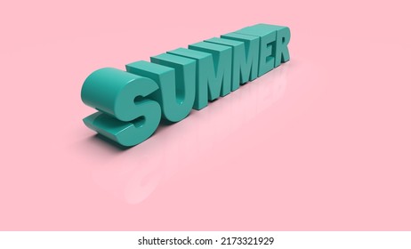 3d Lettering Summer On Pink Decoration Stock Illustration 2173321929 ...