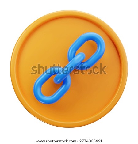 3D Link Chain Connection User Interface Icon