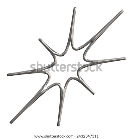 3d liquid chrome abstract shape