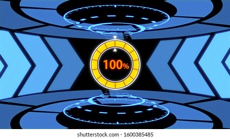 3d Loading Screen Hud Technology Laboratory Stock Illustration ...