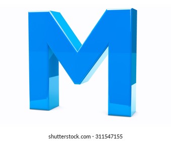 3d M Isolated Letter Render Metal Stock Illustration 311547155 ...