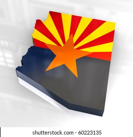 3d made - Flag map og Arizona