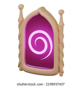 3D Magic Mirror Icon Illustration Render