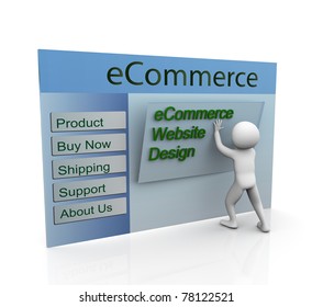 3d man building secure ecommerce web site - Powered by Shutterstock