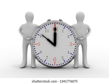 3d Man Clock3d Illustration Stock Illustration 1341776075 | Shutterstock