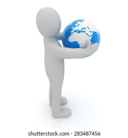 3d man and earth