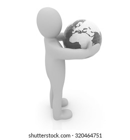 3d man and earth