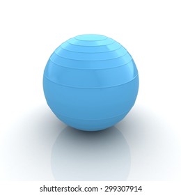 3d man exercising position on fitness ball. My biggest pilates series