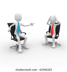 3d Man Office Meeting Isolated On Stock Illustration 61946323