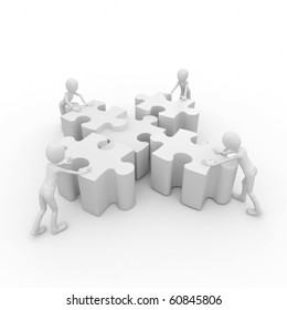 3d Man Puzzle Isolated On White Stock Illustration 60845806 | Shutterstock