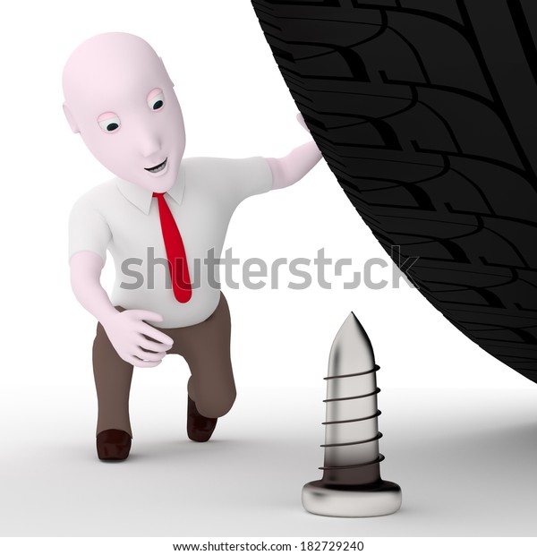 3d man see screws under\
the tires.