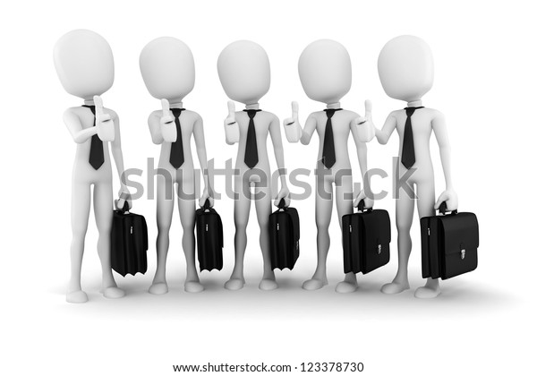 3d Man Success Business On White Stock Illustration 123378730 ...