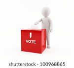 3D man voting