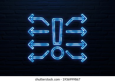 3D Managed Protection icon neon style