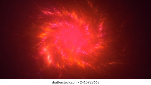 3D manual rendering abstract multicolor technology fractal light background