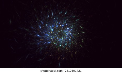 3D manual rendering abstract round light background