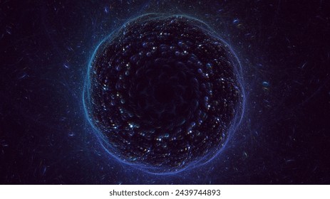 3D manual rendering abstract round light background. Its not AI Generatd illustration.