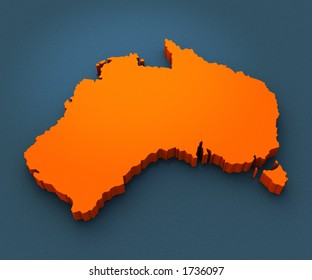 3D Map of  Australia