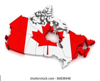 3D Map Of Canada