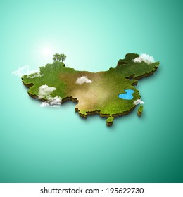 3D Map Of China