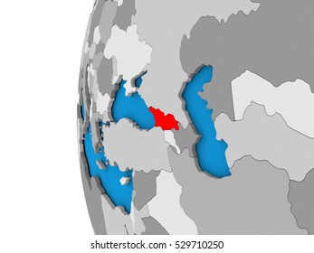 3d Map Georgia Focused Red On Stock Illustration 529710250 | Shutterstock