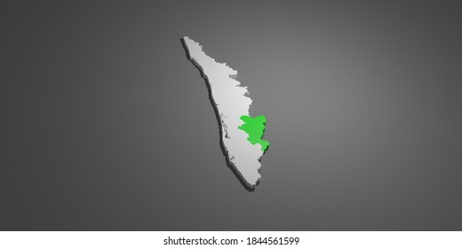 Idukki In Kerala Map 3D Map Idukki Kerala Stock Illustration 1844561599 | Shutterstock