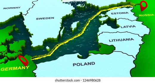 3D Map Of The Nord Stream 2 Gas Pipeline