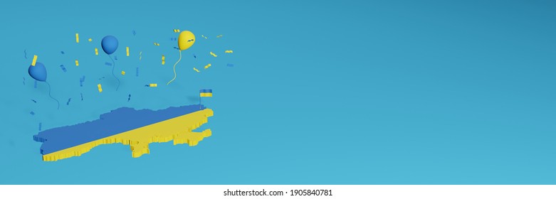 
3D map rendering in combination with Ukraine flag for social media and added website background cover
Yellow blue balloons to celebrate independence day as well as national shopping day - Powered by Shutterstock