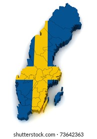 3D Map Of Sweden