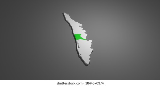 Thrissur In Kerala Map 3D Map Thrissur Kerala Stock Illustration 1844570374 | Shutterstock