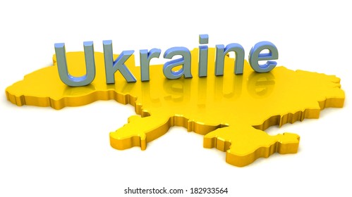 3d Map Ukraine Stock Illustration 182933564 | Shutterstock