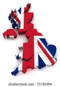 3D Map Of United Kingdom