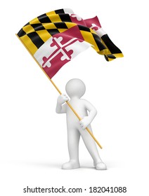 3D Maryland Flag