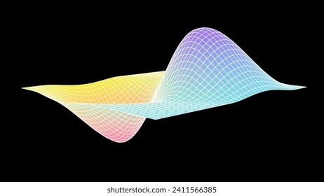 3d mathematical representation geometry parametric surface graph equation. Can be used to represent data science, mathematical analysis, multivariate functions or 3d spatial analysis