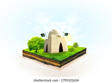 3d Mazar E Quaid Celebration Card Creative A Beautiful Background Manipulation For Independence And Pakistan Day