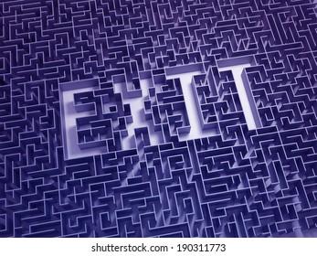 3d maze background, abstract labyrinth