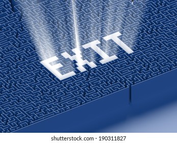 3d maze background, abstract labyrinth
