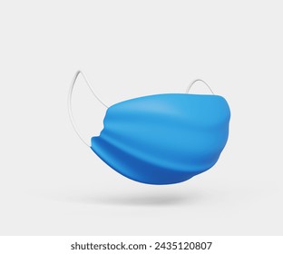 3D medical mask icon. Surgical face mask. Mouth guard. Personal protection. Virus protection. Breathing respirator mask. Health care concept. 3d illustration - Powered by Shutterstock