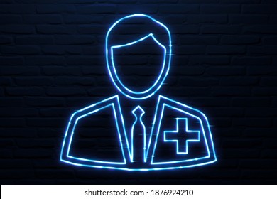 
3D Medical Resources Icon Neon Style