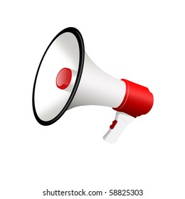 3D megaphone isolated on a white background - Shutterstock ID 58825303