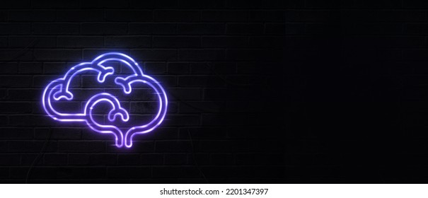 3D Mental Health Resources Icon Neon Sign