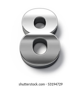 3d Metal Numbers - Number 8