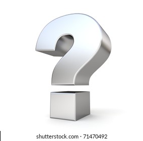 3d Metal Question Mark