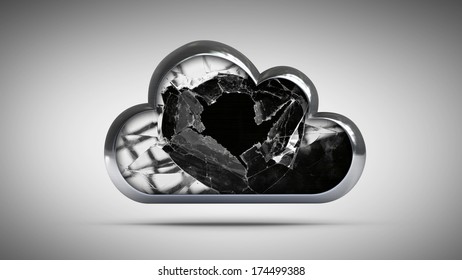 3d metallic cloud. High resolution 