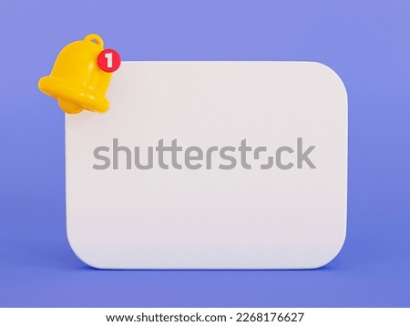 3d minimal blank message bubble. c. notification box. reminder speech bubble template with a copy space  3d illustration.