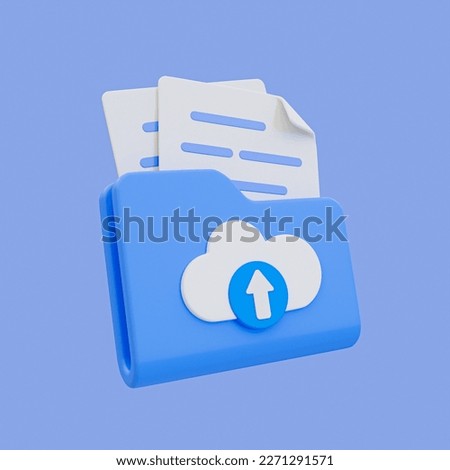 3d minimal file document upload icon. Cloud computing concept. laptop with an upload icon and progress bar. 3d illustration.