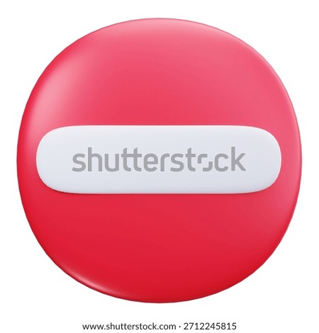 3D Minus Remove Delete Subtract Icon